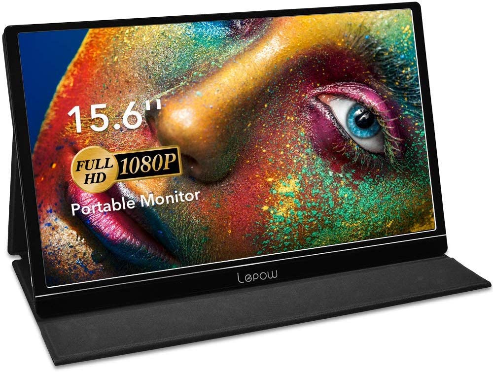 Lepow - Monitor portátil de 15,6 pulgadas Full HD 1080P USB tipo C pantalla IPS